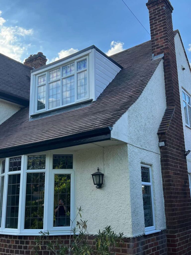 This is a photo of a dormer window which has just had some repairs carried out where the roof and the dormer meet. Works carried out by Hassocks Roofing Repairs